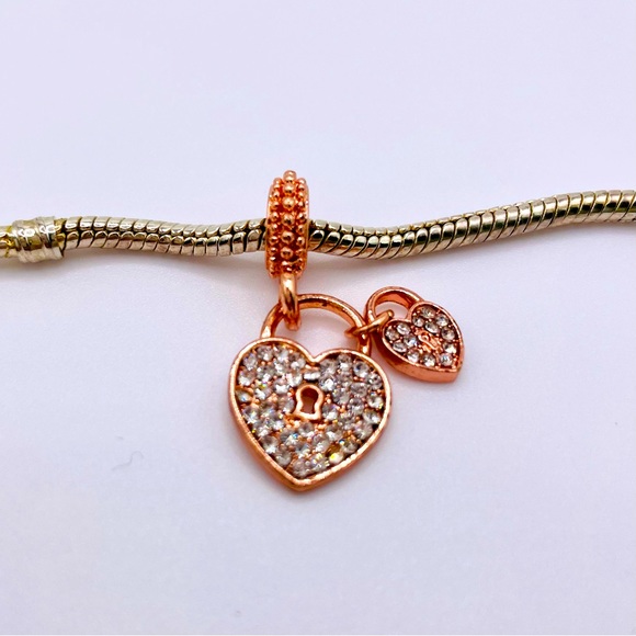 For Pandora - Rhinestone Dangle Heart - Picture 2 of 3